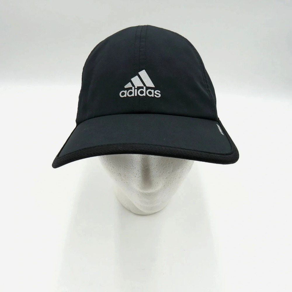Adidas Hat Cap Strap‎ Back Mens Black Aeroready Running Athletic Ventilated